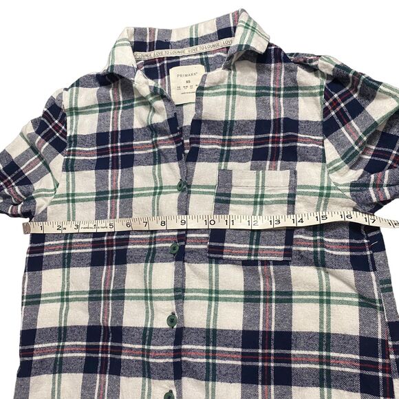 Primark Women Plaid Flannel  100% Cotton Shirt Dress XS 2-4 - Picture 8 of 10